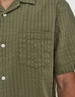 Textured Short Sleeve Shirt in Black