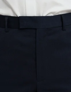 Textured Slim Fit Suit Trousers in Navy