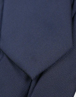 Textured Slim Tie in Navy