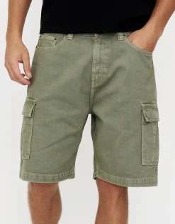 Twill Baggy Cargo Shorts in Iguana