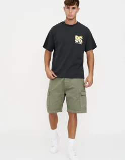 Twill Baggy Cargo Shorts in Iguana