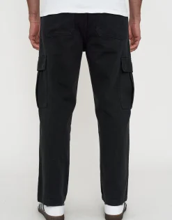 Twill Baggy Fit Cargo Pants in Bone