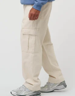 Twill Baggy Fit Cargo Pants in Black