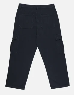 Twill Baggy Fit Cargo Pants in Black