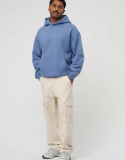 Twill Baggy Fit Cargo Pants in Black