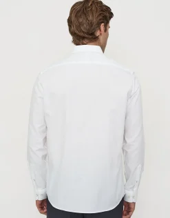 Twill Long Sleeve Dress Shirt in Black