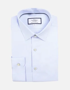 Twill Long Sleeve Dress Shirt in Black
