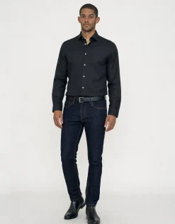 Twill Long Sleeve Dress Shirt in Light Blue