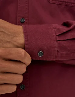 Twill Long Sleeve Shirt in Navy