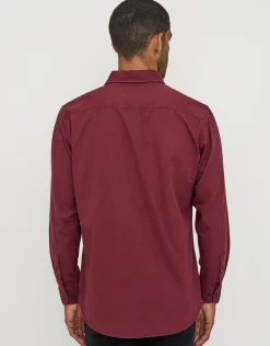 Twill Long Sleeve Shirt in Navy