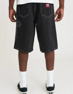 Vanguard Chains Baggy Fit Jorts in Washed Black