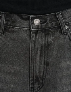 Vanguard Chains Baggy Fit Jorts in Washed Black