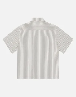 Vanguard Cropped Short Sleeve Shirt in Green/white