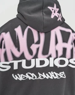 Vanguard Oversized Hoodie in Wood Smoke
