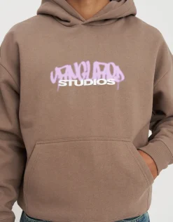 Vanguard Oversized Hoodie in Wood Smoke