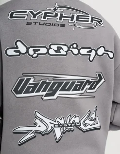 Vanguard Oversized Hoodie in Alloy Grey
