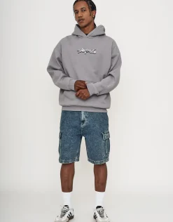Vanguard Oversized Hoodie in Alloy Grey