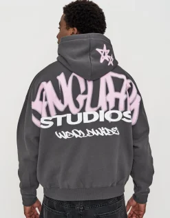 Vanguard Oversized Hoodie in Pewter Grey