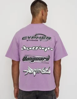 Vanguard Relaxed Fit T Shirt in Neon Lilac