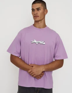 Vanguard Relaxed Fit T Shirt in Neon Lilac