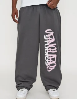 Vanguard Wide Track Pants in Pewter Grey