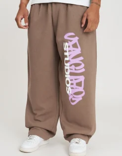 Vanguard Wide Track Pants in Pewter Grey