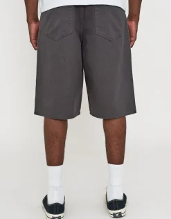 Vanth Baggy Fit Twill Jorts in Beige
