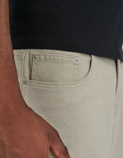 Vanth Baggy Fit Twill Jorts in Beige