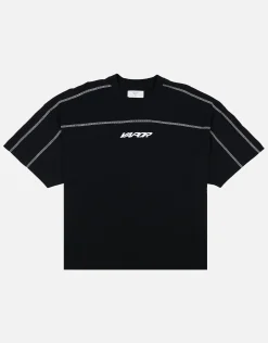 Vapor Overlocked Box Fit T Shirt in Black
