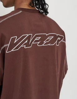 Vapor Overlocked Box Fit T Shirt in Brown
