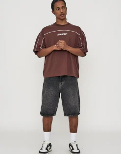Vapor Overlocked Box Fit T Shirt in Brown