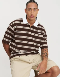 Vapor Short Sleeve Polo in Bitter Brown