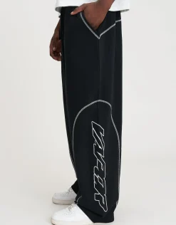 Vapor Wide Leg Track Pants in Black