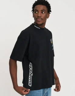 Vault Systems Box Fit T Shirt in Washed Black