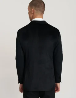 Velvet Tuxedo Jacket in Black