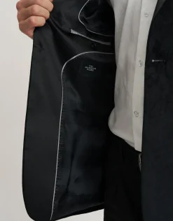 Velvet Tuxedo Jacket in Black