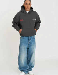 Victory Car Ovesized Hoodie in Pewter Grey