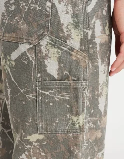 Vintage Foliage Carpenter Baggy Fit Pants in Camo