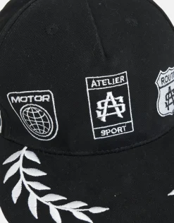 Vintage Motorsport Cap in Black