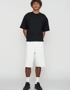 VisionBaggy Fit Jorts in Cloud White