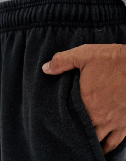 Void Wide Leg Track Pants in Washed Black