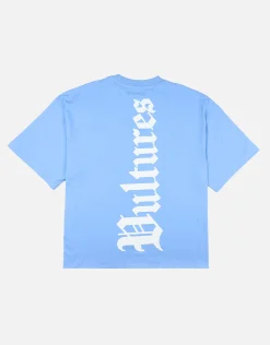 Vultures Box Fit T Shirt in Ice Blue