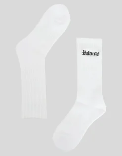 Vultures Crew Sock in White/black