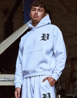 Vultures Oversized Hoodie in Snow Marle