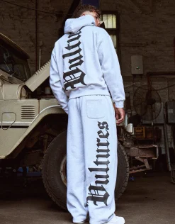 Vultures Oversized Hoodie in Snow Marle