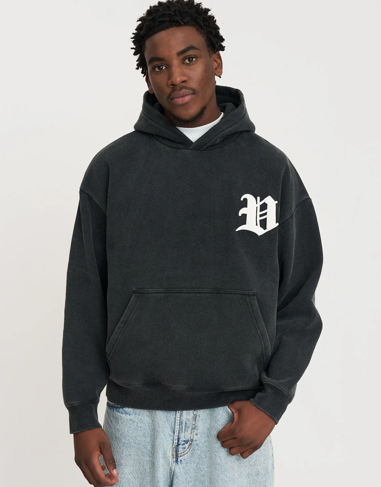 Vultures Oversized Hoodie in Snow Marle