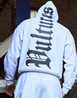 Vultures Oversized Hoodie in Snow Marle
