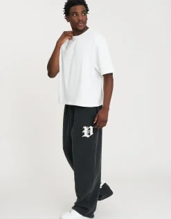Vultures Wide Track Pants in Snow Marle
