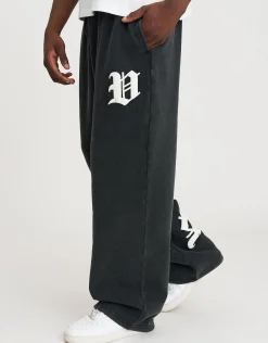 Vultures Wide Track Pants in Snow Marle