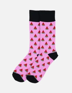 Watermelon Dress Socks in Pink